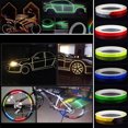 thumbnail image 2 of kurtrusly Reflective Sticker Rim Luminous Warning Tape Motorbike Bike Frame Wheel Adhesive Reflector Strip, Black Orange, 2 of 8