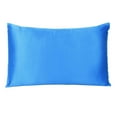 thumbnail image 2 of HomeRoots Blue Dreamy Set Of 2 Silky Satin Queen Pillowcases, 2 of 5