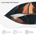 thumbnail image 5 of Velvet Decorative Throw Pillow Covers Set of 2, Soft Square Cushion Cover with Invisible Zipper Surreal Sky Moon Printing, 20"x20", 5 of 7