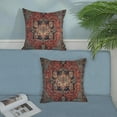 thumbnail image 3 of Boho Pillow Covers 20x20 Inch 2 Pcs Vintage Red Carpet Pattern Ethnic Decor Throw Pillows Blue Teal Retro Bohemian Outdoor Farmhouse Decoration Pillowcase Linen Cushion Cover for Couch Sofa Bed, 3 of 6
