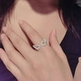 thumbnail image 2 of Women's Zircon Angel Wings Wing Ring, 2 of 4