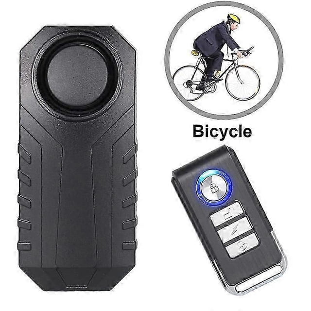 Alarma antirrobo para bicicleta y motocicleta con control remoto, 113 dB de potencia (paquete de 1 unidad).