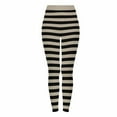 thumbnail image 2 of Mingw Halloween Striped Print Leggings for Women Sports Fitness Pants Casual Tight Fitting Yoga Pants Stretch Pants,Clear,XL, 2 of 6