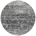 thumbnail image 2 of HomeRoots 584616 8 ft. Round Abstract Washable Indoor & Outdoor Area Rug, Black, Gray & Charcoal, 2 of 5