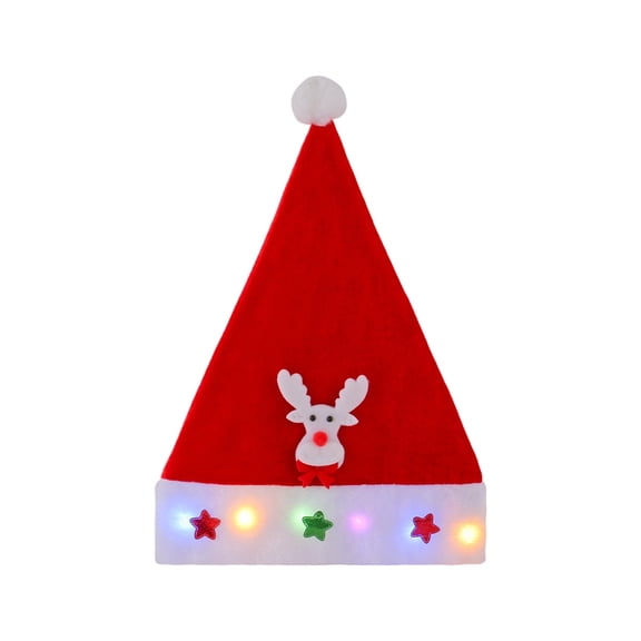 2026 Christmas Indoor Home Decor Christmas LED Light Up Santa Hat Elks And Snowman Series