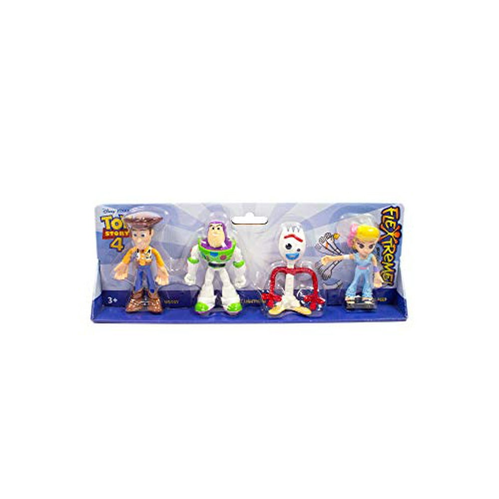 Disney Toy Story 4 Flextreme Bendable Figure Set Woody Buzz Forky Bo