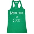 thumbnail image 1 of P&B Mother of Cats Funny Women's Tank Top, Heather Green, 2XL, 1 of 2