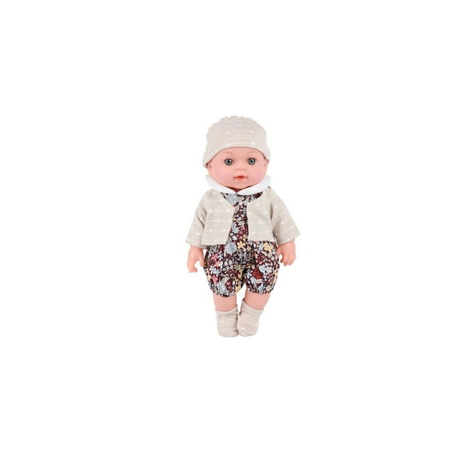 Muñeca Reborn de silicona realista, 30 cm, color marrón