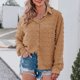 thumbnail image 5 of Camisas de manga larga para mujer, blusas con botones y lunares, blusas casuales holgadas, 5 of 7