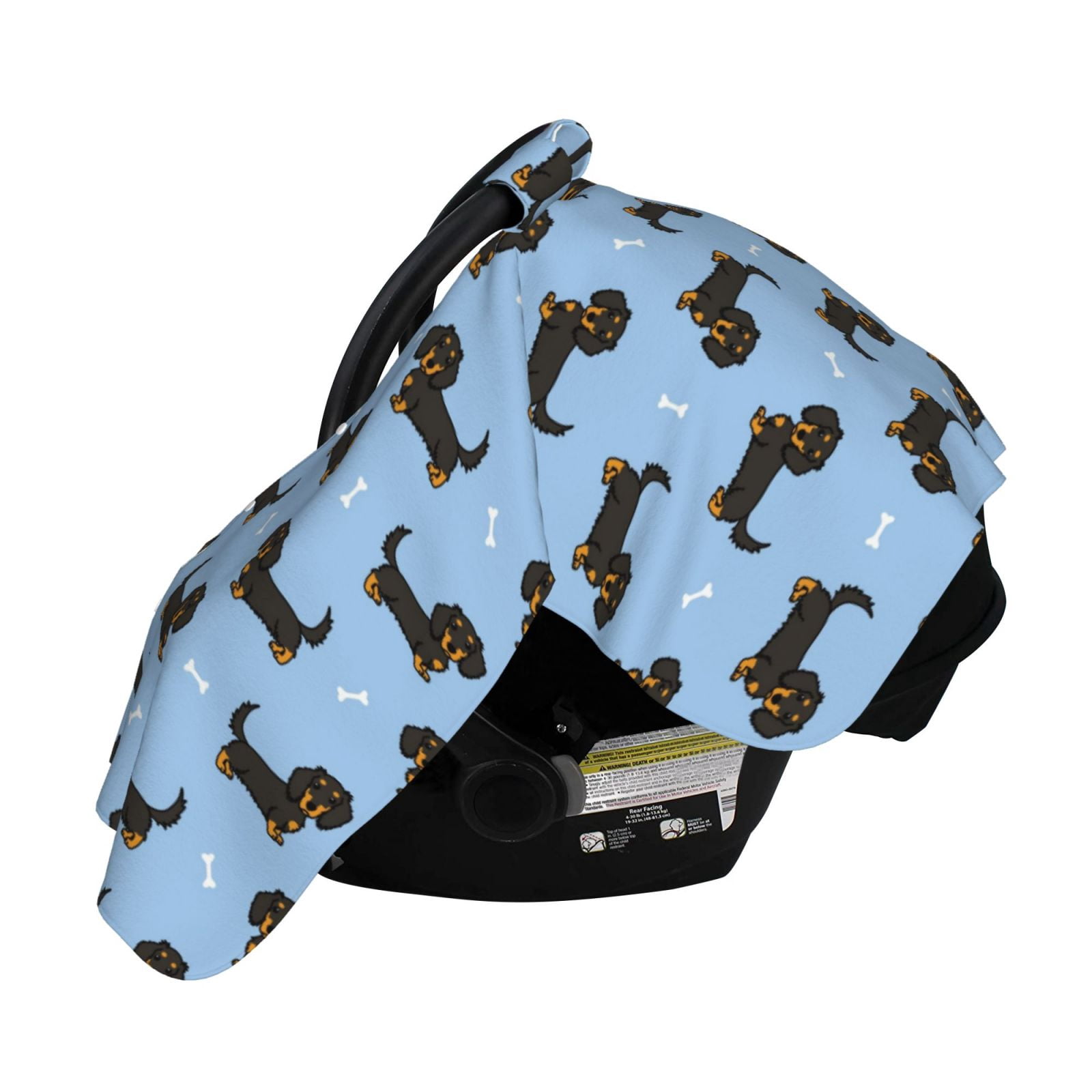 Naloa Dachshund Dog Baby Car Seat Cover, Breathable Baby Carrier Cover, Multiuse Baby Carrier Cover & Nursing Breastfeeding Cover