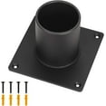 thumbnail image 1 of Outdoor Post Light Base Heavy Duty Pier Mount Adapter for 3" Post Light Fixture Surface Mount Post Matte Black Piece 3" Post Light Fixture Surface Mount Post Matte Black Matte Black, 1 of 5