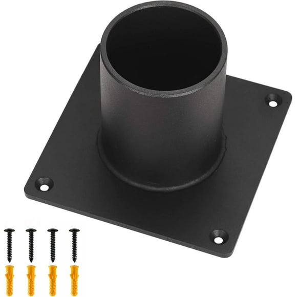 EcoNesxp Outdoor Post Light Base Heavy Duty Pier Mount Adapter for Matte Black