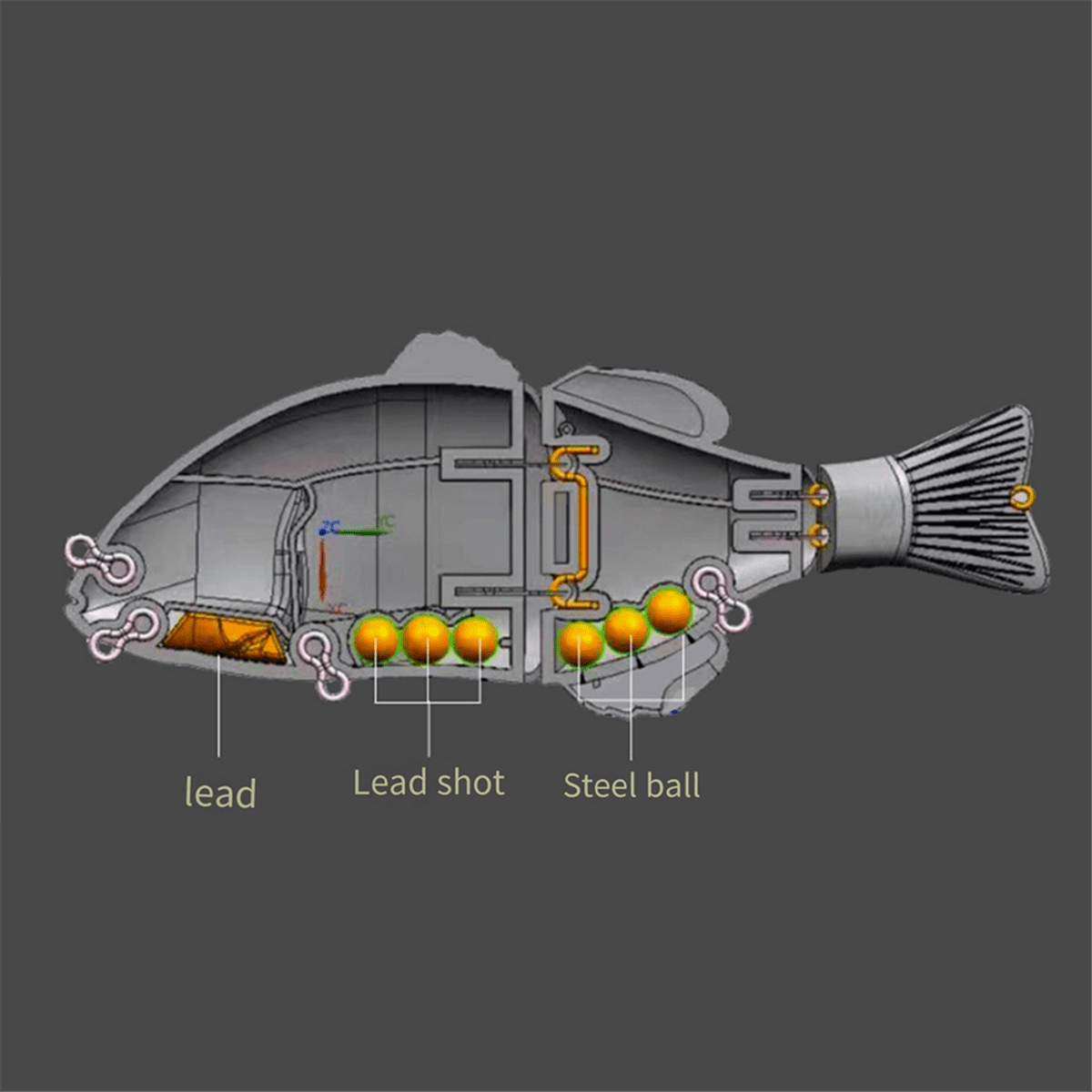 Floating Fishing Lure 160mm 70G Jointed Lure Hunter Shovel Pike Muskellunge Bass Fishing