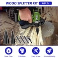 thumbnail image 3 of ASKITO Wood Splitting Drill Bit Set 45mm & 32mm, Heavy Duty Cone Bit for Electric Drill, Split Dry Soft Wood Easily with 4 Attachments, Log Splitter Tool Kit, 3 of 9