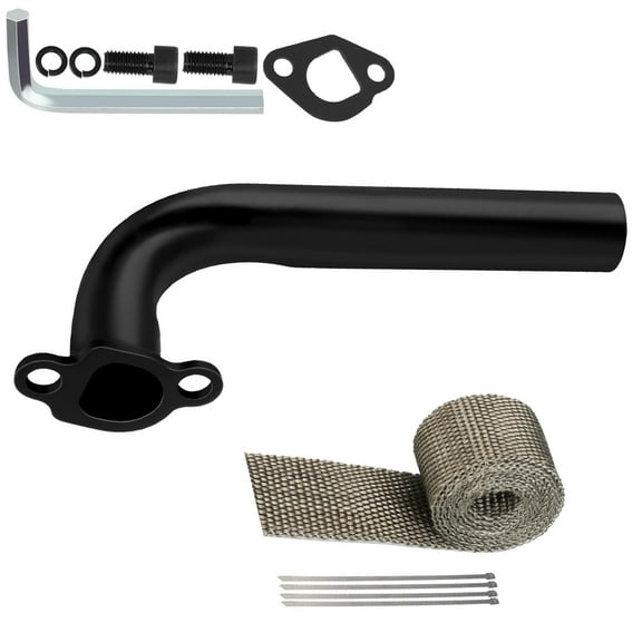 212cc Exhaust Pipe Header Replacement Suitable for Predator 212cc 196cc 224cc 6.5hp Coleman CT200U CT200U-EX BT200X KT196 Baja Warrior Massimo MB200 Mini Bike Go Kart GX160 GX200 Small Engine Parts​