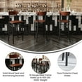 thumbnail image 2 of Flash Furniture Wright 29.75"H Square Full Back Restaurant Dining Barstool, Walnut, 2 of 3