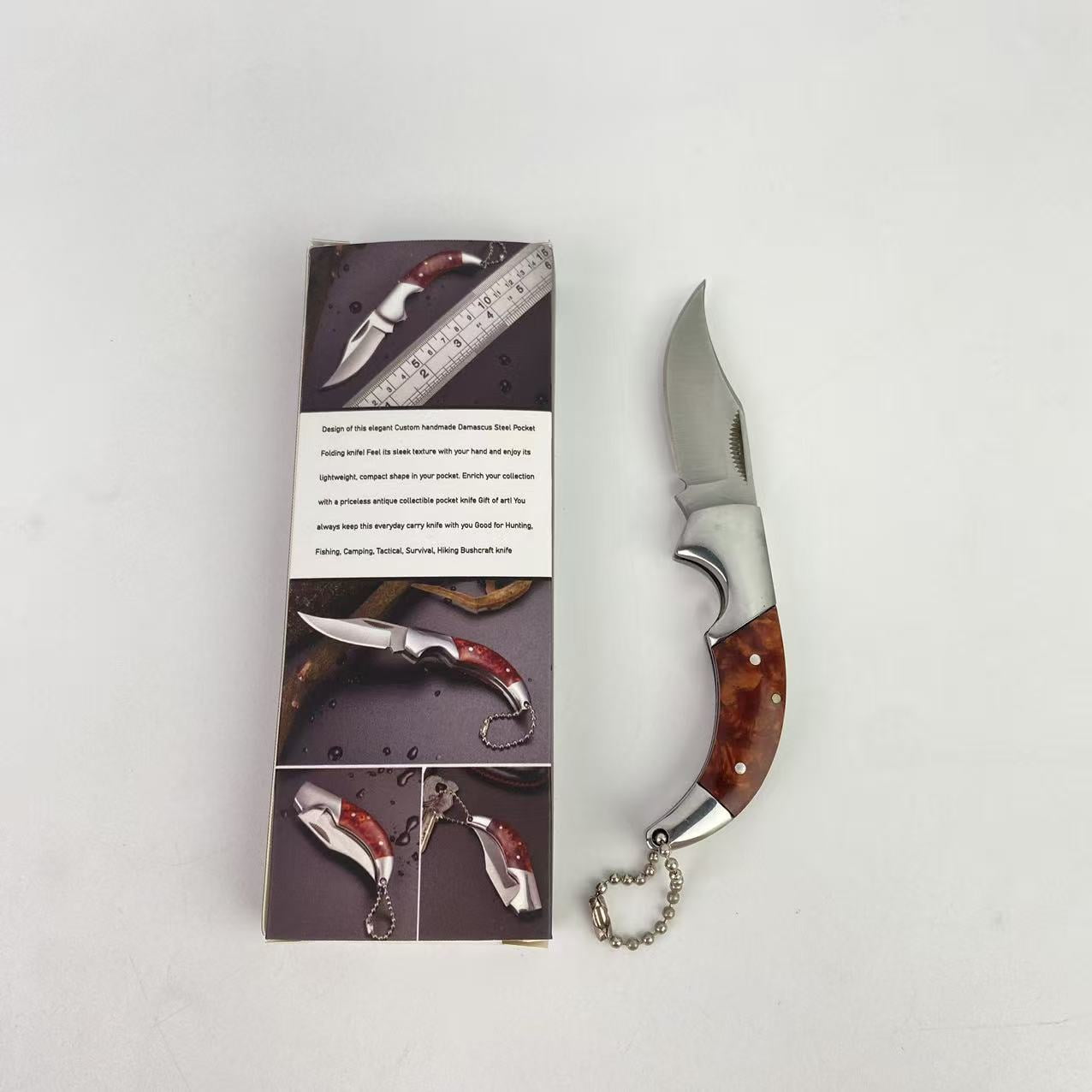 Taoveu Folding knives,Damascus Steel knife - Pocket Folding with Clip - Handmade Custom Pocket knife for Men – Cool Pocket Good For Camping Hunting Fishing Indoor & Outdoors Activities