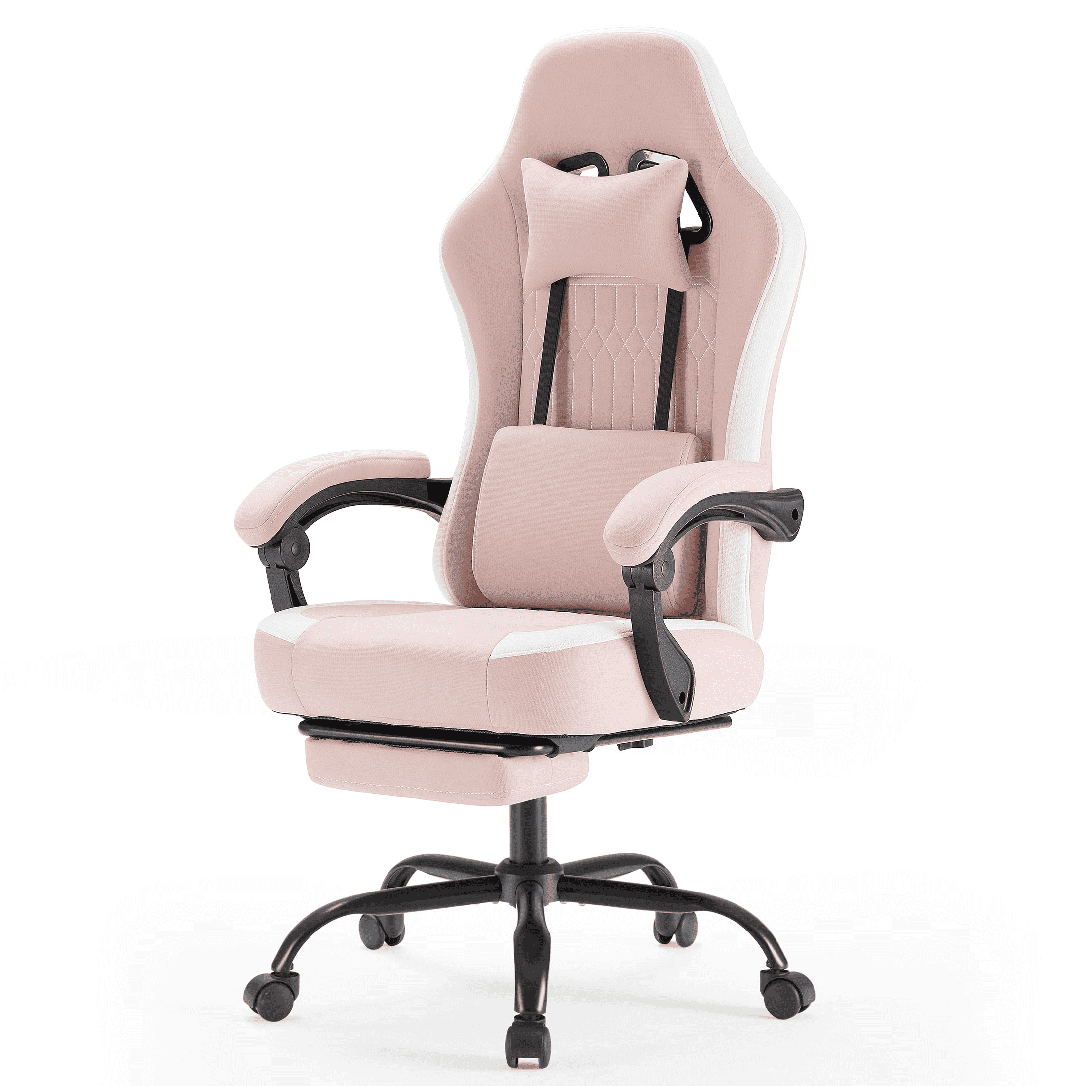 MAYEERTY Armless Criss Cross Chair, Wide Seat Office Desk Chair with Wheels, Swivel Height-Adjustable Computer Chair