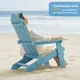 thumbnail image 2 of WINSOON All Weather HIPS Outdoor Folding Adirondack Chair Outdoor Garden Patio Chair-Baby blue, 2 of 5