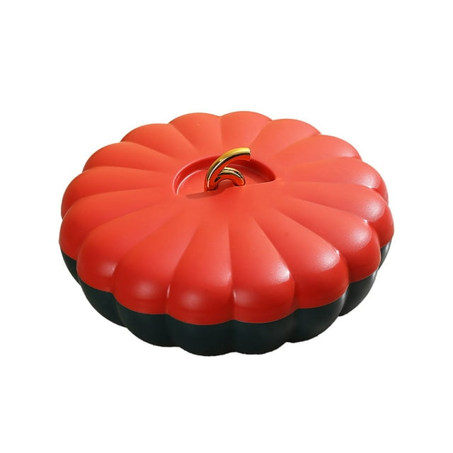 Pumpkin Divided Fruit Tray Candy And Dried Fruit Box Household Large Capacity With Lid Snack And Fruit Storage Box