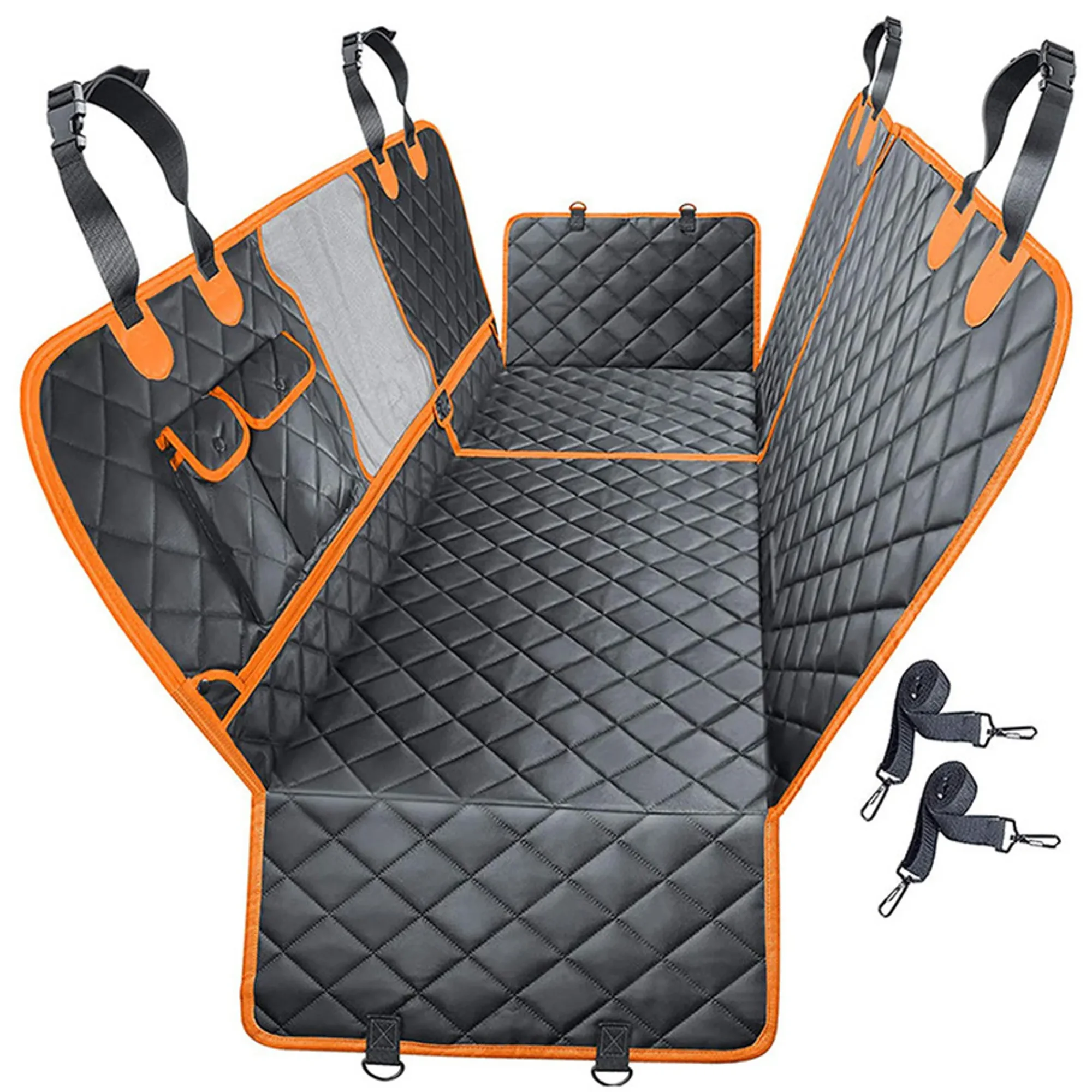 Dog mat for car back seat 135 x 148 cm Black Walmart