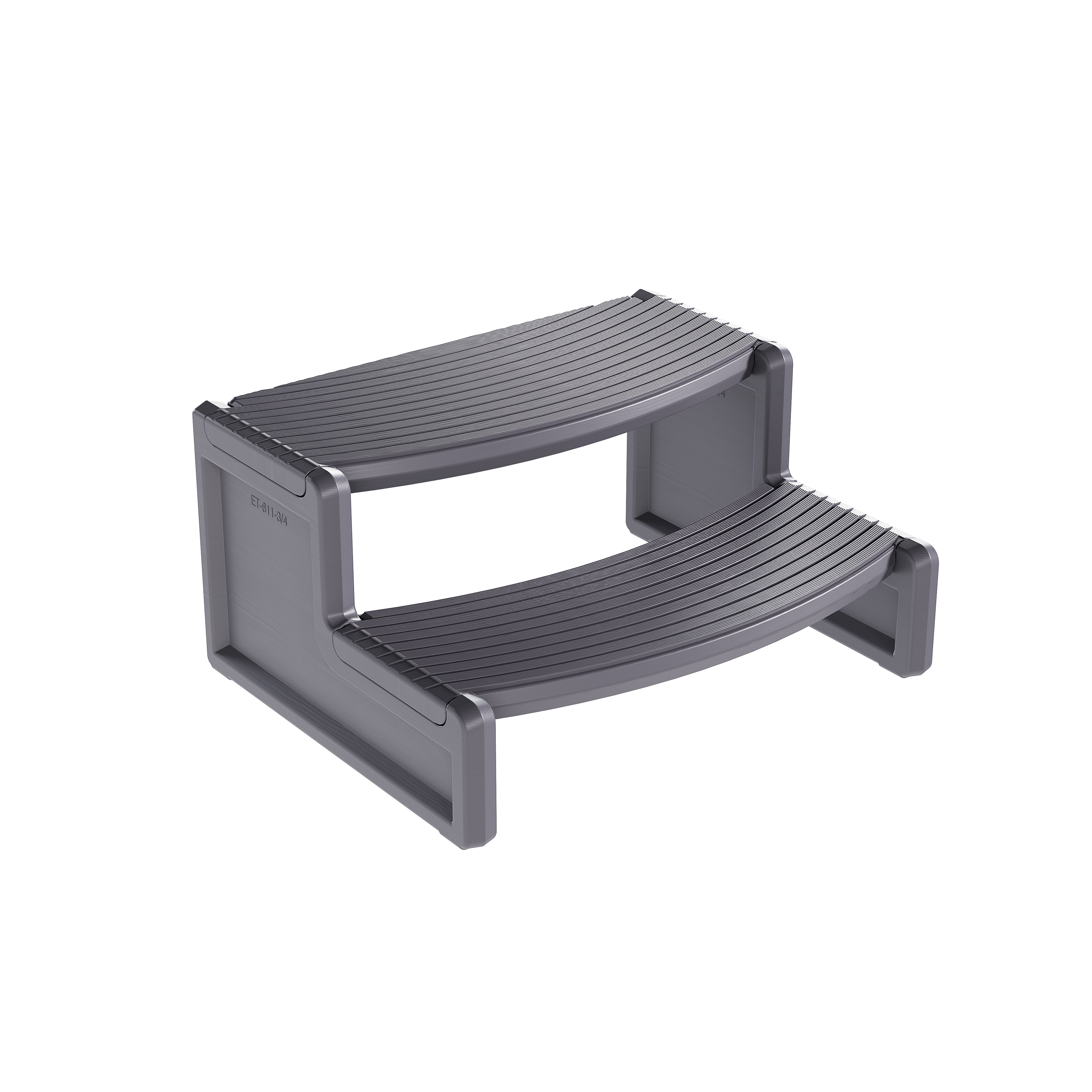 Kojem Spa Step, Hot Tubs Stairs, Outdoor Non Slip Portable, for Sided Handi-Step, Spa Pool Ladders, Dark Gray Plastic