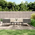 thumbnail image 1 of vidaXL 7 Piece Garden Lounge Set with Cushions Grey Poly Rattan, 1 of 5