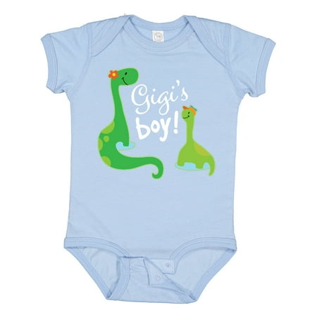 

Inktastic Gigi Boy Grandson Dinosaur Gift Baby Boy Bodysuit