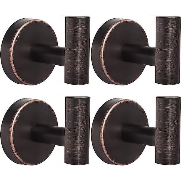 Zhuge Ganchos para batas, toallas, abrigos, ganchos de pared para baño, colgadores de acero inoxidable para puerta, toallas, batas, ropa, armarios, ganchos para esponjas, 8 paquetes