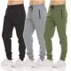 thumbnail image 3 of Pantalones deportivos para hombre, paquete de 3 pantalones deportivos de forro polar para entrenamiento deportivo activo para hombres y mujeres con bolsillo con cremallera y cordón, 3 of 5