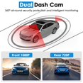 thumbnail image 2 of Dash Cam TeqHome Dual 1080P frontal y trasera con control GPS, 2 of 7