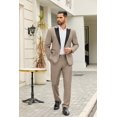 thumbnail image 2 of COOFANDY Men's 2 Piece Suits Set Regular Fit Business One Button Tux Jacket and Trousers Set, 2 of 6