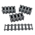 thumbnail image 1 of Juego de vías de tren urbano Vías rectas Juguete de construcción de carreteras Compatible con las principales marcas (18 piezas rectas), 1 of 5