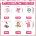 thumbnail image 6 of Travel Party Cupcake Toppers 24pcs Pink Let the Adventure Begin Cupcake Picks Travel Theme Birthday Party Supply Travel Around The World Cupcake Decorations for Bon Voyage Adventure Birthday, 6 of 6