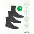 thumbnail image 6 of MeMoi Unisex Cotton Blend Mid-Cut Socks 3-Pack (7-8, Charcoal), 6 of 12