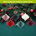 thumbnail image 5 of Briarwood Lane Christmas Honeycomb Paper Decor- Set of 6 3.18x3.18 Finial Honeycomb Ornaments Magnetic For Christmas Honeycomb Paper Decor Party Centerpiece Decoration, 5 of 6