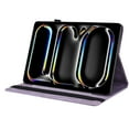 thumbnail image 3 of Dteck Butterfly Pattern Case for iPad Pro 11 inch 2024,Magnetic Leather Card Slots Wallet Case Shockproof Kickstand Cover for iPad Pro 11-in. (M4) ,Purple, 3 of 5