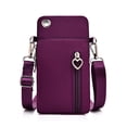 thumbnail image 1 of Bolso pequeño para teléfono móvil para mujer, brazalete deportivo de tela Oxford, correa de hombro ajustable, riñonera cruzada, bolso para correr (con conector para auriculares), 1 of 5