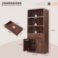 thumbnail image 6 of Aitjunz 71'' Tall Kitchen Storage Cabinet with Door and Drawer, Wooden Pantry Cabinet w/ Open Shelf and Adjustable Shelf, 5 -Tier Large Cabinet w/ Cured Profile Design for Dining Room, 6 of 7