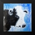 thumbnail image 2 of Wickstrom, Martin 15x15 Black Modern Framed Museum Art Print Titled - Black and White Cow, 2 of 5