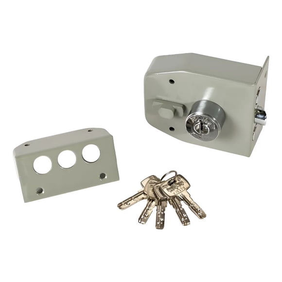 Cerradura Alta Seguridad De Sobreponer Tover S1 Color Beige Chapa