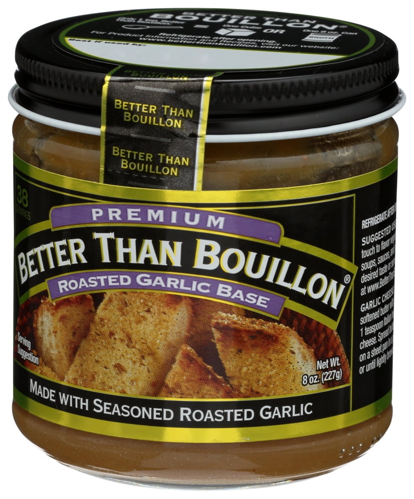  Better Than Bouillon Roasted Garlic Base 8 oz (Pack of 2)  Bundle with PrimeTime Direct Teaspoon Scoop with BTB Authenticity Seal :  Grocery & Gourmet Food