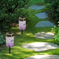 thumbnail image 4 of COEQINE Solar Grave Lights for Cemetery Outdoor Waterproof Grave Decorations LED Flameless Candles Outdoor Solar Lights Solar Lamp for Cemetery Path Lawn Yard, Purple Butterfly Floral, 4 of 7