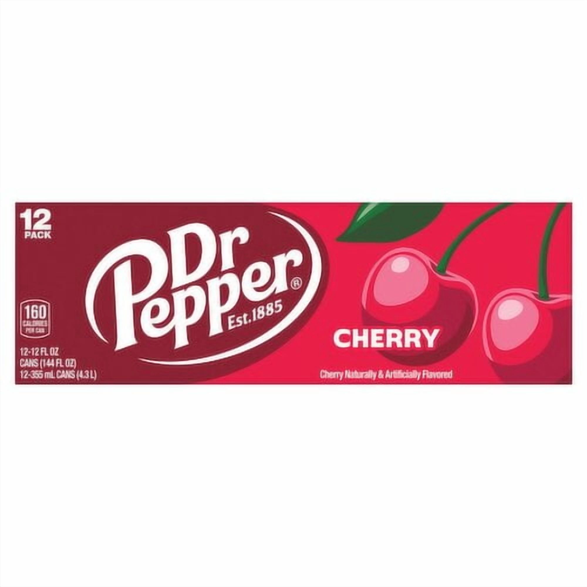 Dr. Pepper, Cherry Zero Sugar Soda, 12 oz Can, 12 pk - Walmart.com