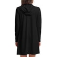 thumbnail image 3 of Women's UPF 50+ Sun Protection Swim Cover Up Long Sleeve SPF UV Hoodie Jacket, Lightweight Beach Rash Guard Shirts Black M, 3 of 7