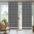 thumbnail image 4 of Farmhouse Black White Striped Outdoor Curtains for Patio Waterproof, Windproof Privacy Curtains with Weighted Bottom, Modern Stripes Outside Drapes for Picnic Garage Backyard Cabana 54"x84" 1 Panel, 4 of 8