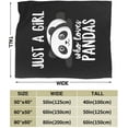thumbnail image 5 of Panda Blanket Cute Panda Plush Throw Blanket Super Soft Cozy Warm Fleece Just A Girl Who Loves Panda Bedding Blanket Gifts for Kids Girls Boys Women 40"X50", 5 of 6