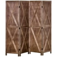 thumbnail image 1 of HOMCOM 4-Panel Privacy Screen with Foldable Design Wood Frame Walnut 5.6FT, 1 of 10
