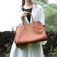 thumbnail image 3 of Bolso grande de lujo para mujer, bandoleras de piel auténtica, bolsos Retro para mujer, bolso de ordenador de alta calidad negro 2024, 3 of 5