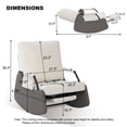 thumbnail image 3 of Fauteuil Berçant Inclinable avec Dossier Haut Réglable et Repose-Pieds, Fauteuil d'Appoint Moderne Rembourré en Velours Côtelé Pelucheux, Cadre en Acier Robuste, Capacité de 330 Lb, pour Chambre Ou Salon, 3 of 9